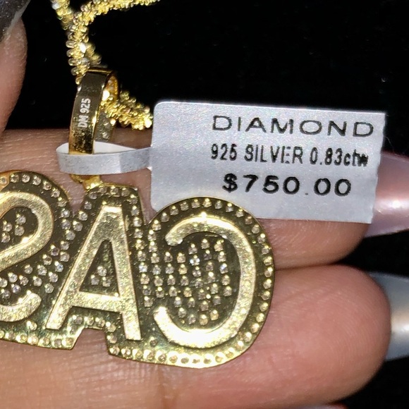 REAL DIAMOND Custom made CASH PENDANT CHARM .83ct certified real APPRAISAL INCl. - Picture 7 of 9